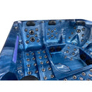 Hydrosan Garten-Whirlpool-Badewanne Spa743 Blaue Ozeanwelle Anthrazit Gehäuse 220x220 cm