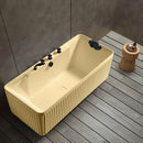 Mazur MUE-D005-2CP Freistehende Badewanne mit abriebfester Beschichtung und Armatur 170 x 75 x 60 cm