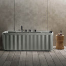 Mazur MUE-D005-2G Freistehende Badewanne mit abriebfester Beschichtung und Armatur 170 x 75 x 60 cm
