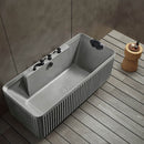 Mazur MUE-D005-2G Freistehende Badewanne mit abriebfester Beschichtung und Armatur 170 x 75 x 60 cm