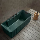 Mazur MUE-D005-2MG Freistehende Badewanne mit abriebfester Beschichtung und Armatur 170 x 75 x 60 cm