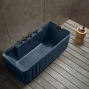 Mazur MUE-D005-2PB Freistehende Badewanne mit abriebfester Beschichtung und Armatur 170 x 75 x 60 cm