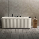 Mazur MUE-D005-2C Freistehende Badewanne mit abriebfester Beschichtung und Armatur 170 x 75 x 60 cm