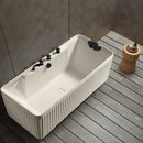 Mazur MUE-D005-2C Freistehende Badewanne mit abriebfester Beschichtung und Armatur 170 x 75 x 60 cm