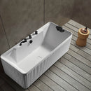 Mazur MUE-D005-2W Freistehende Badewanne mit abriebfester Beschichtung und Armatur 170 x 75 x 60 cm