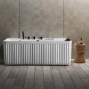 Mazur MUE-D005W Freistehende, wandmontierte Whirlpool-Badewanne mit Hydromassage, 170 x 75 x 60 cm