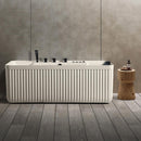 Mazur MUE-D005C Freistehende, wandmontierte Whirlpool-Badewanne mit Hydromassage, 170 x 75 x 60 cm