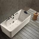 Mazur MUE-D005C Freistehende, wandmontierte Whirlpool-Badewanne mit Hydromassage, 170 x 75 x 60 cm