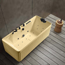 Mazur MUE-D005CP Freistehende, wandmontierte Whirlpool-Badewanne mit Hydromassage, 170 x 75 x 60 cm