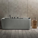 Mazur MUE-D005G Freistehende, wandmontierte Whirlpool-Badewanne mit Hydromassage 170 x 75 x 60 cm