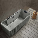 Mazur MUE-D005G Freistehende, wandmontierte Whirlpool-Badewanne mit Hydromassage 170 x 75 x 60 cm
