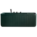 Mazur MUE-D005MG Freistehende, wandmontierte Whirlpool-Badewanne mit Hydromassage, 170 x 75 x 60 cm