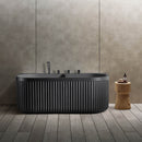 Mazur MUE-A005-2B Freistehende Badewanne mit abriebfester Beschichtung und Armatur 170 x 80 x 63 cm