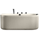 Mazur MUE-A005-2C Freistehende Badewanne mit abriebfester Beschichtung und Armatur 170 x 80 x 63 cm