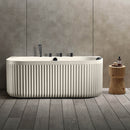 Mazur MUE-A005-2C Freistehende Badewanne mit abriebfester Beschichtung und Armatur 170 x 80 x 63 cm