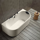 Mazur MUE-A005-2C Freistehende Badewanne mit abriebfester Beschichtung und Armatur 170 x 80 x 63 cm