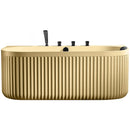 Mazur MUE-A005-2CP Freistehende Badewanne mit abriebfester Beschichtung und Armatur 170 x 80 x 63 cm