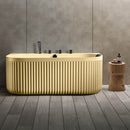 Mazur MUE-A005-2CP Freistehende Badewanne mit abriebfester Beschichtung und Armatur 170 x 80 x 63 cm