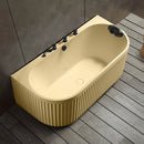 Mazur MUE-A005-2CP Freistehende Badewanne mit abriebfester Beschichtung und Armatur 170 x 80 x 63 cm