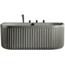 Mazur MUE-A005-2G Freistehende Badewanne mit abriebfester Beschichtung und Armatur 170 x 80 x 63 cm