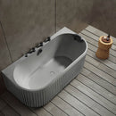 Mazur MUE-A005-2G Freistehende Badewanne mit abriebfester Beschichtung und Armatur 170 x 80 x 63 cm