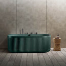 Mazur MUE-A005-2MG Freistehende Badewanne mit abriebfester Beschichtung und Armatur 170 x 80 x 63 cm