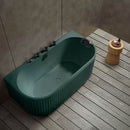 Mazur MUE-A005-2MG Freistehende Badewanne mit abriebfester Beschichtung und Armatur 170 x 80 x 63 cm