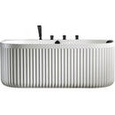 Mazur MUE-A005-2W Freistehende Badewanne mit abriebfester Beschichtung und Armatur 170 x 80 x 63 cm