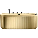 Mazur MUE-A005CP Freistehende, wandmontierte Whirlpool-Badewanne mit Hydromassage, 170 x 80 x 63 cm