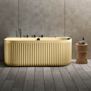 Mazur MUE-A005CP Freistehende, wandmontierte Whirlpool-Badewanne mit Hydromassage, 170 x 80 x 63 cm