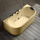 Mazur MUE-A005CP Freistehende, wandmontierte Whirlpool-Badewanne mit Hydromassage, 170 x 80 x 63 cm