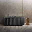 Mazur MUE-A005B Freistehende, wandmontierte Whirlpool-Badewanne mit Hydromassage, 170 x 80 x 63 cm