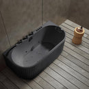 Mazur MUE-A005B Freistehende, wandmontierte Whirlpool-Badewanne mit Hydromassage, 170 x 80 x 63 cm