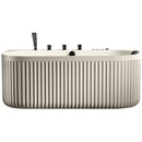 Mazur MUE-A005C Freistehende, wandmontierte Whirlpool-Badewanne mit Hydromassage, 170 x 80 x 63 cm