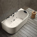 Mazur MUE-A005C Freistehende, wandmontierte Whirlpool-Badewanne mit Hydromassage, 170 x 80 x 63 cm