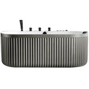 Mazur MUE-A005GW Freistehende, wandmontierte Whirlpool-Badewanne mit Hydromassage, 170 x 80 x 63 cm
