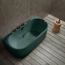 Mazur MUE-A005MG Freistehende, wandmontierte Whirlpool-Badewanne mit Hydromassage, 170 x 80 x 63 cm