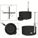 Fjordholz Hot Tub DeLux 200 Black Series
