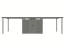 StarLine Metal Shed Model Style 7.56 m² Economy Set-3 Aluminum Grey
