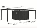 StarLine Metal Shed Model Style 7.56 m² Economy Set-3 Anthracite