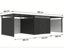 StarLine Metal Garden Shed Model Style 7.56 m² Economy Set-4 Anthracite