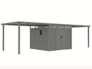 StarLine Metal Shed Model Style 7.56 m² Economy Set-3 Aluminum Grey