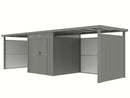 StarLine Metal Shed Model Style 4.45 m² Economy Set 4 Aluminum Grey