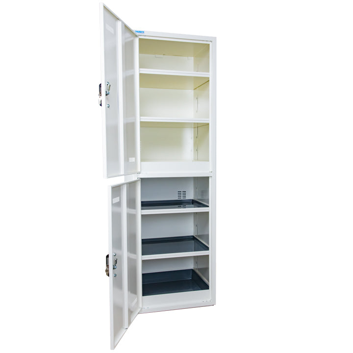 Ecosafe Sicherheitsschrank Hoch 2 Türen - 2 Innenfächer (1 Mit Pvc Regale)