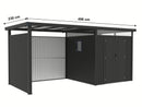 StarLine Metall Gerätehaus Modell Style 4,45 m² Spar-Set 2 Anthrazit