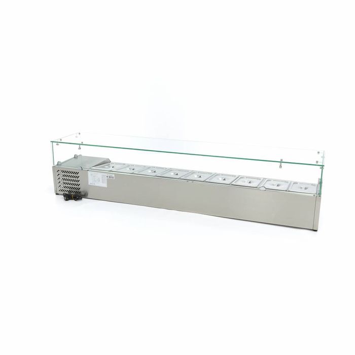 MAXIMA Gastro countertop refrigerated display case - 200 cm - Fits 9 x 1/3 GN