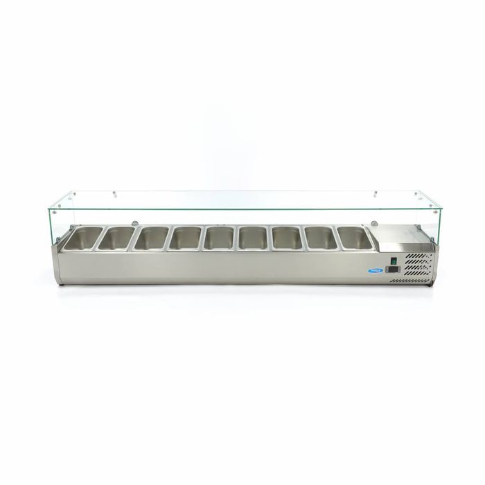 MAXIMA Gastro countertop refrigerated display case - 200 cm - Fits 9 x 1/3 GN