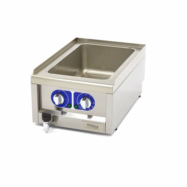 MAXIMA Gastro Bain Marie - Single Unit - 60 cm - with Drain Tap - Electric