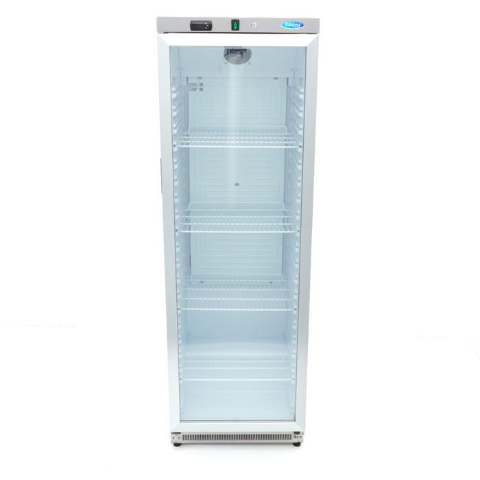 MAXIMA Gastro Kühlschrank - 400 l - Rostfreier Stahl - mit Glastür