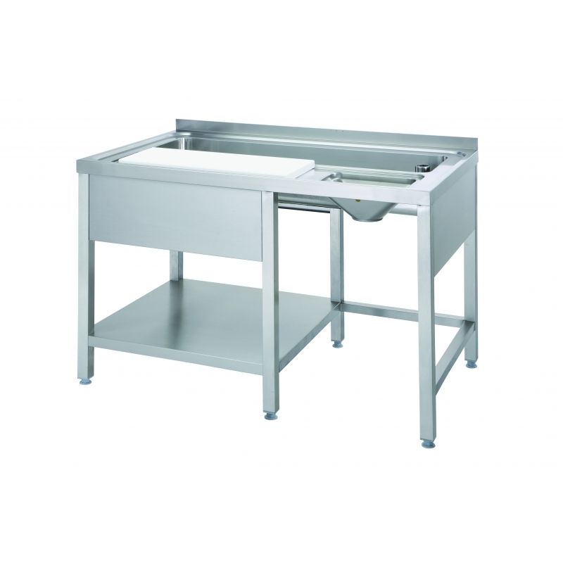 AfG Berlin Vvt127 Vegetable preparation table with 1 basin, base, and basin panel